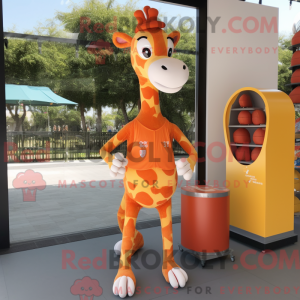 Orange Giraffe mascot...