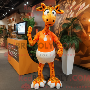 Orange Giraffe maskot...