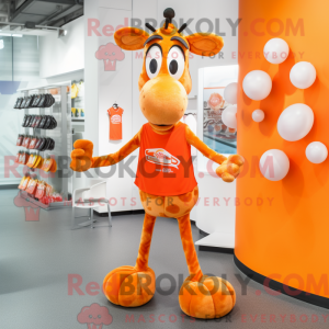 Máscara de girafa laranja...