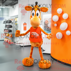 Orange Giraffe maskot...