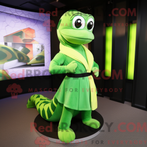 Limegrøn Anaconda maskot...