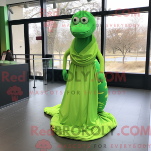 Lime Green Anaconda mascot...