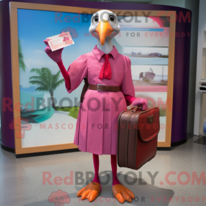 Maskotkostymefigur Magenta...