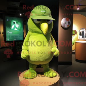 Lime Green Kiwi mascot...