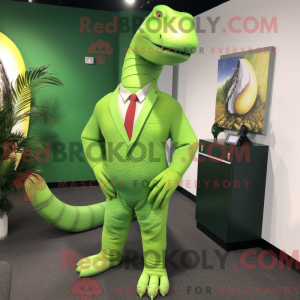 Limegrøn Titanoboa maskot...