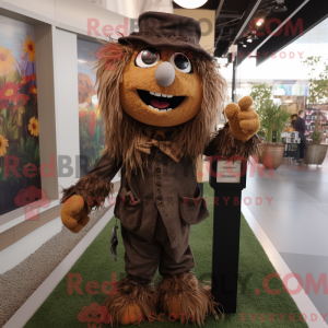 Brown Scarecrow mascot...