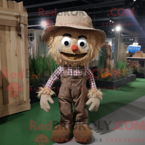 Brown Scarecrow mascot...