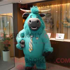 Disfraz de mascota Teal Yak...