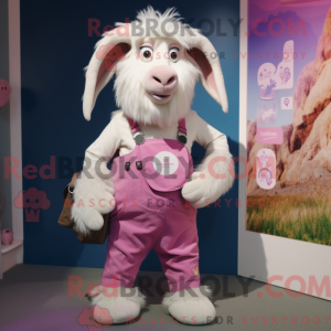Pink Angora Goat maskot...