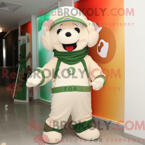 Cream Irish Flag mascot...