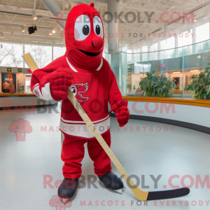 Röd ishockeyklubba...