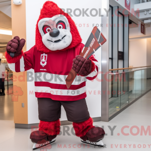 Röd ishockeyklubba...