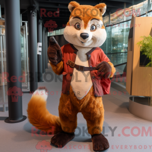 Rust Marten mascot costume...