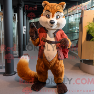Rust Marten maskot drakt...