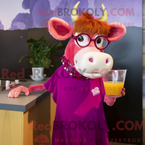 Magenta Guernsey Cow...