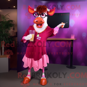 Magenta Guernsey Cow...