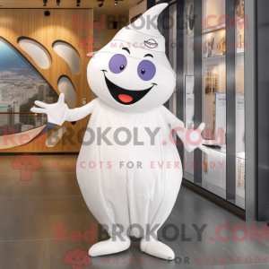 White Ray mascot costume...