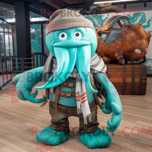 Turkis Kraken maskot...