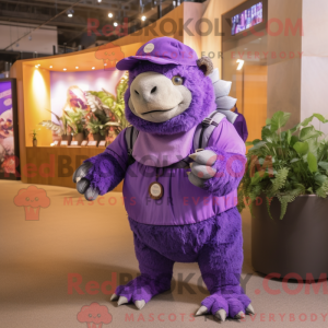 Purple Glyptodon mascot...