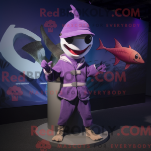 Purple Swordfish mascot...