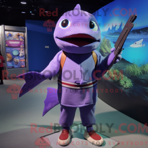 Purple Swordfish mascot...