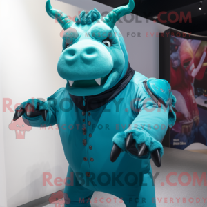 Turquoise Bull mascot...
