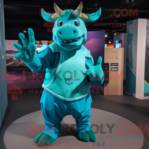 Turkis Bull maskot kostume...