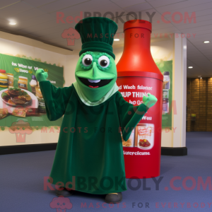 Waldgrüne Flasche Ketchup...