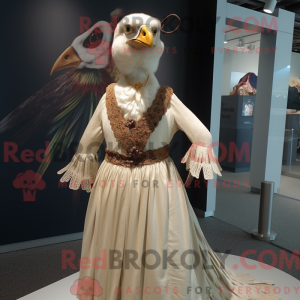 Cream Fasan maskot kostume...