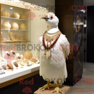 Cream Fasan maskot kostume...