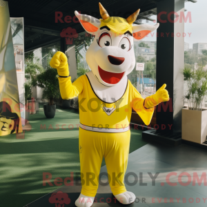 Lemon Yellow Zebu mascot...