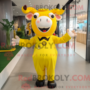 Lemon Yellow Zebu mascot...