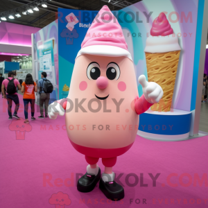 Pink Ice Cream Cone mascot...