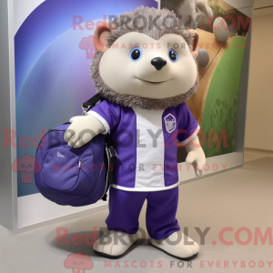 Lavendel pinnsvin maskot...