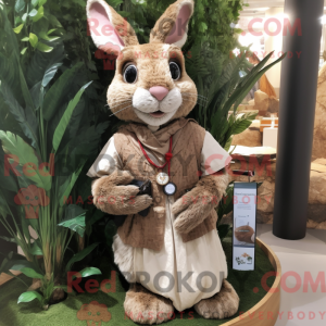 Tan Wild Rabbit mascot...
