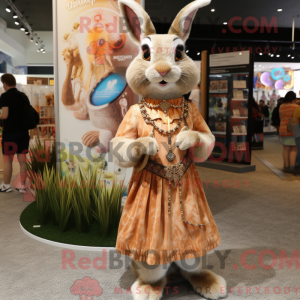 Tan Wild Rabbit maskot...