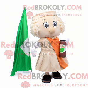 Beige Irish Flag mascot...
