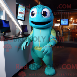 Disfraz de mascota de Cyan...