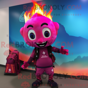 Magenta Fire Eater maskot...