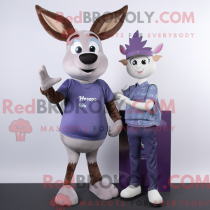 Purple Deer mascot costume...