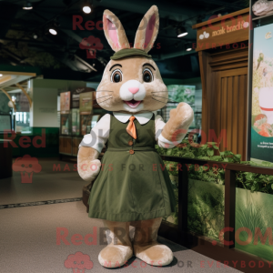 Olive Rabbit Maskottchen...