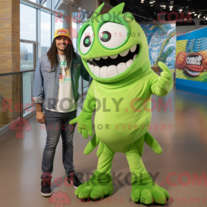 Lime Green Barracuda mascot...
