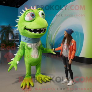 Lime Green Barracuda mascot...