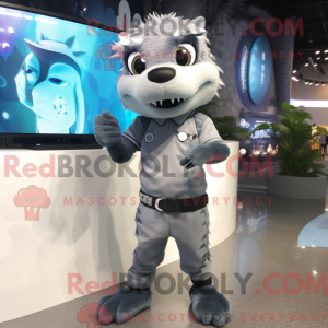 Gray Barracuda mascot...