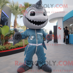 Gray Barracuda mascot...