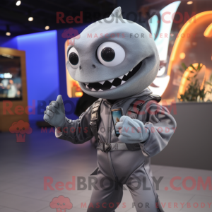 Gray Barracuda mascot...