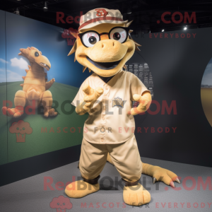 Gold Dragon mascot costume...