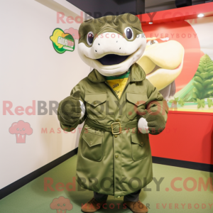 Oliven Titanoboa maskot...