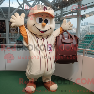 Beige Baseball Glove Maskot...