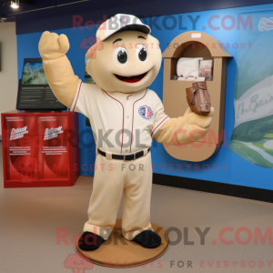 Beige Baseball Glove maskot...